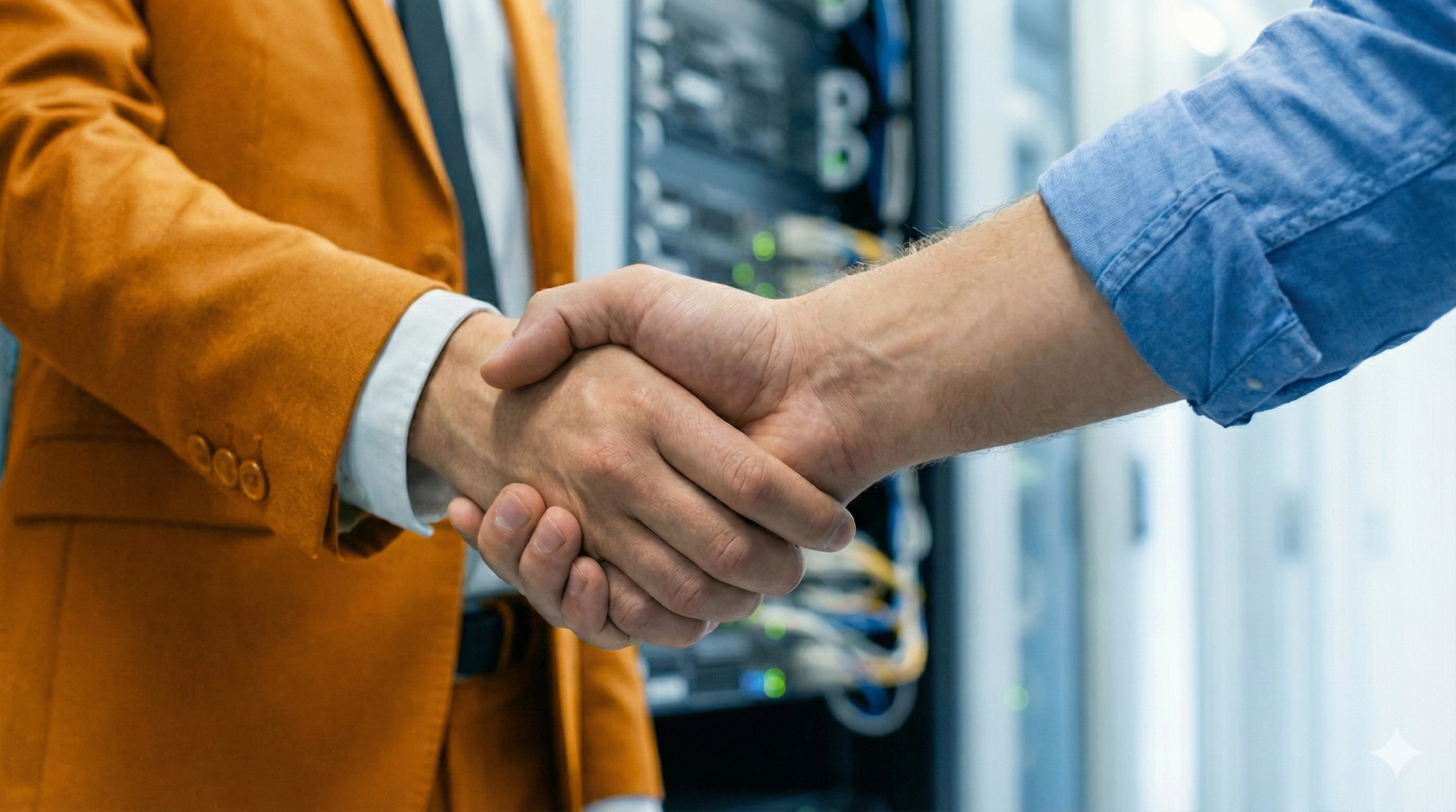 Partnership handshake in data center